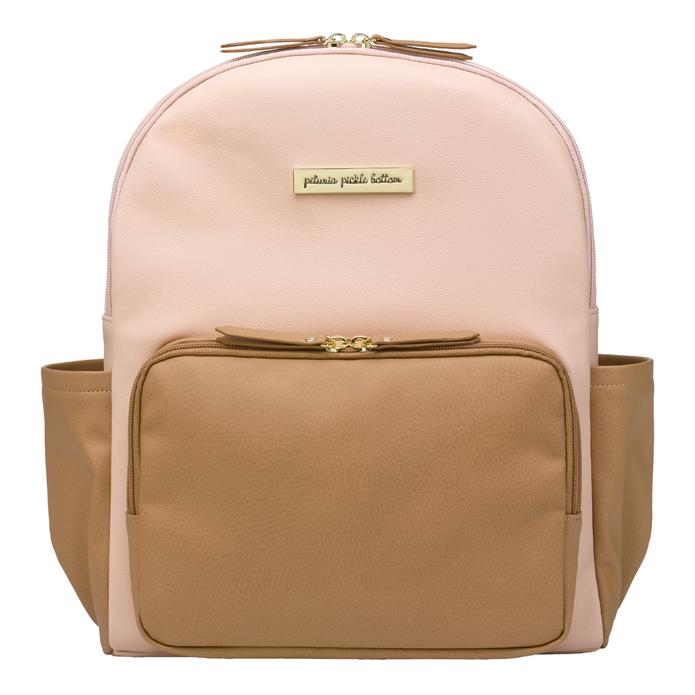 Petunia Pickle Bottom District Mini Backpack Blush Camel