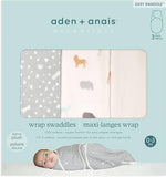 aden + anais     wild prairie minky wrap quick change 3 pack Swaddle