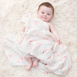 aden + anais Essentials Muslin Swaddle full bloom