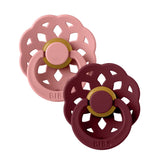 BIBS Boheme 2-Pack Pacifier Set - Dusty Pink / Elderberry Bibs
