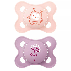 MAM Mini Air Pacifiers,  Pacifier 0-6 Months, Best Pacifier for Breastfed Babies,  (Pack of 2)