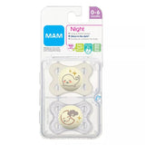 MAM Glow In The Dark Night Pacifier 0-6m - Best Pacifier for Breastfed Babies,   2pk - Unisex