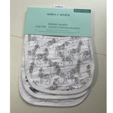 Aden + Anais Essentials Classic Muslin Snap Bibs 3 Pack Zebra Safari