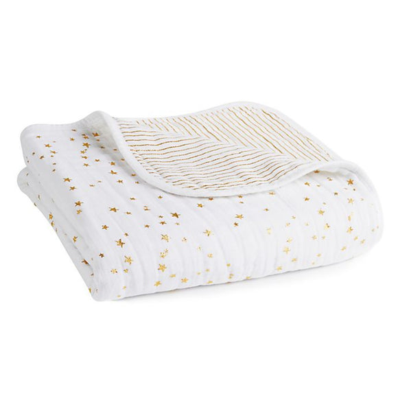 aden+anais Dream Blanket in Metallic Gold