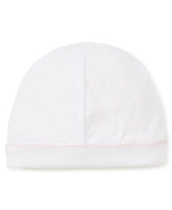 Kissy Kissy Baby Hat in White/Pink