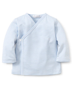 Kissy Kissy Blue Simple Stripe Long Sleeve Cross Tee