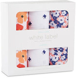 aden+anais Swaddles (3 pack) White Label Flora