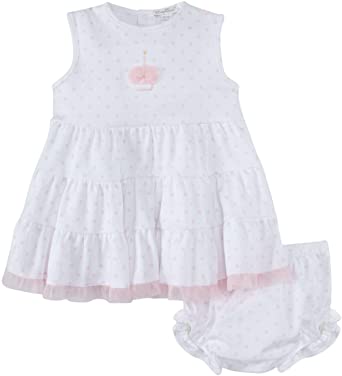 Kissy Kissy My First Birthday Short Sleeve Dress with Diaper Cover