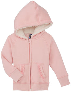 Kickee Pants Zip-Front Hoodie with Sherpa-Lined Hood