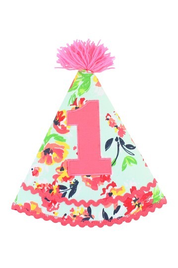 Ruffle Butts Birthday Hat in Painted Flowers