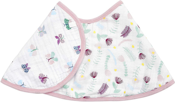 aden+anais Burpy Baby Bib in Floral Fauna