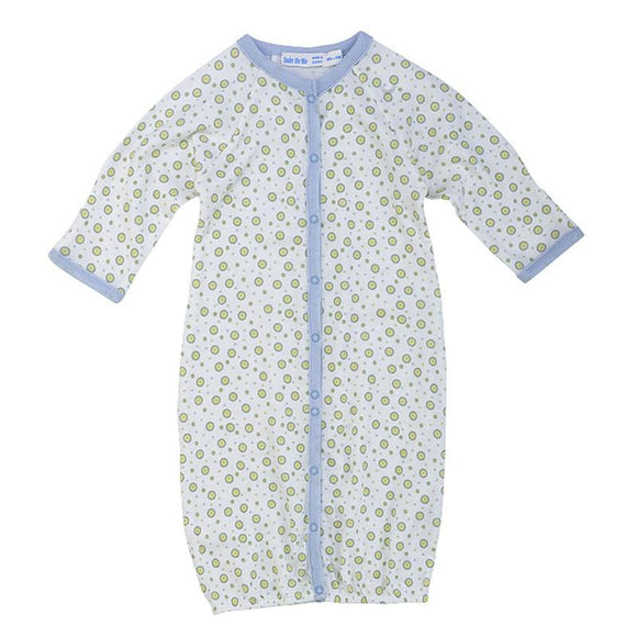 Under the Nile Covertible Gown/Romper in Green Polka-Dot