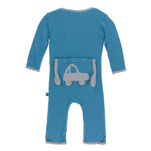 Kickee Pants Coveral w/Zipper in Parisian Car