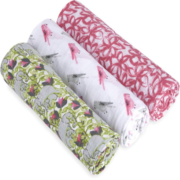 aden+anais Swaddles (3 pack) White Label in Paradise Cove