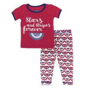 Kickee Pants Print Short Sleeve Pajama Set