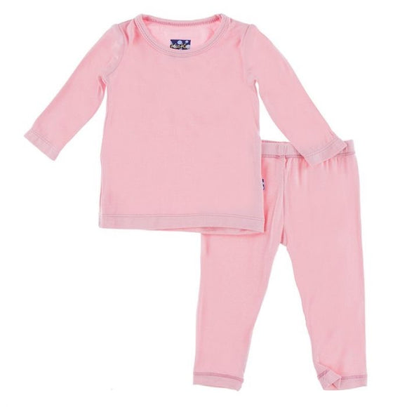 Kickee Pants Basic Long Sleeve Pajama Set in Lotus