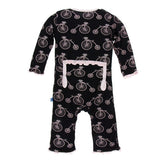 Kickee Pants  Muffin Ruffle Coverall w/ Zipper in Girl Midnight Bikes