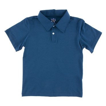 Kickee Pants Short Sleeve Polo in Twilight