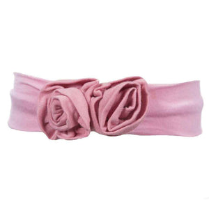 Kickee Pants Girls Solid Bow Headband Lotus with Desert Rose, One Size
