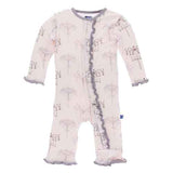 Kickee Pants Coverall with Zipper in Macaroon Chandelier