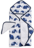 Little Unicorn Hooded Towel Set in Elephant