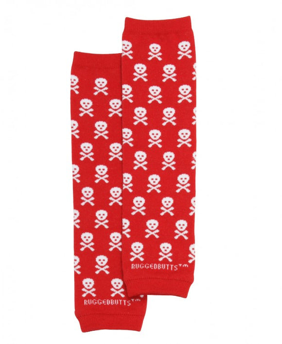 Rugged Butts Leg Warmers in Red Skull