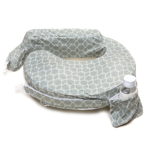 My Brest Friend Deluxe Nursing Pillow in Flower Key Grey