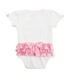 Ruffle Butts Girl Birthday  Bodysuit in Pink Seersucker