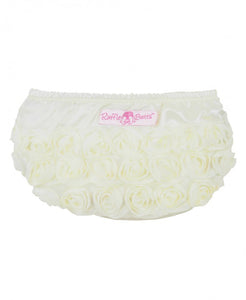 Ruffle Butts Bloomer  in Ivory Rose