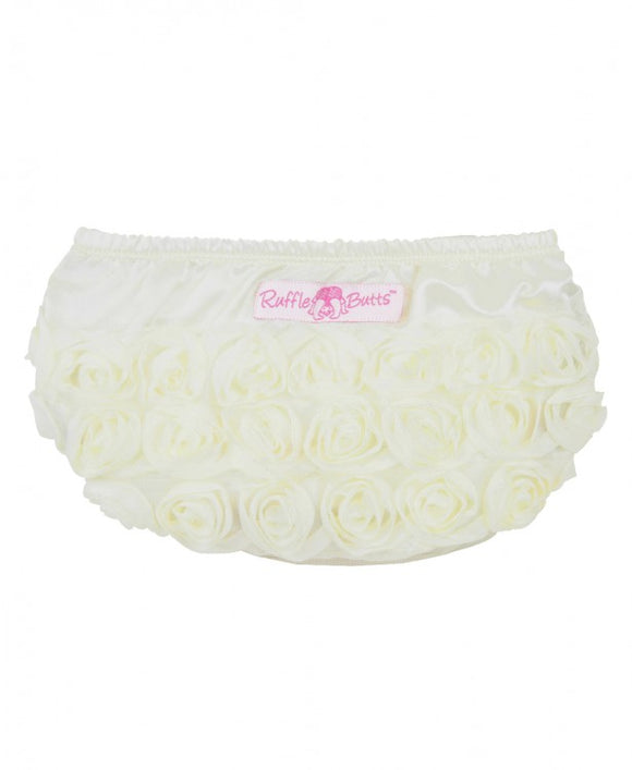 Ruffle Butts Bloomer  in Ivory Rose