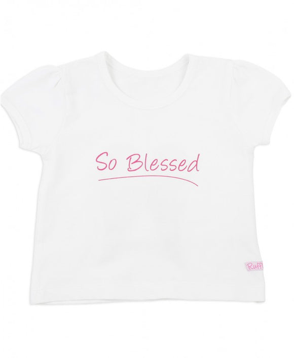 Ruffle Butts Girl Tee in Short Sleeved So Blessed