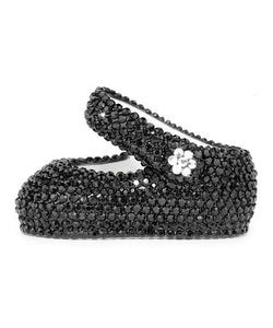 Trumpette Keepsake Shoe-Black Rhinestone Mary Jane